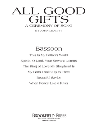Book cover for All Good Gifts - Bassoon