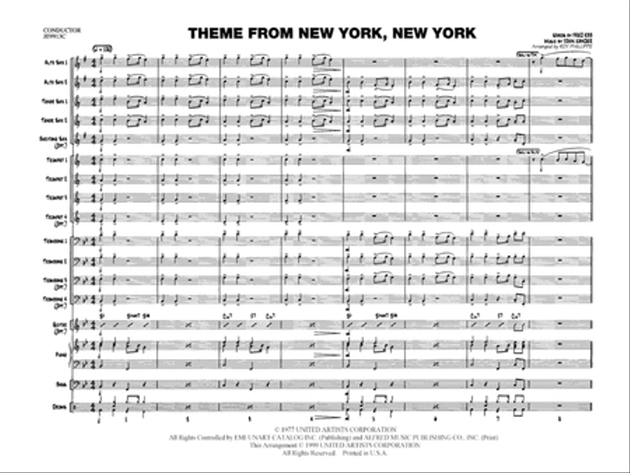 New York, New York, Theme from Jazz Ensemble scores gallery preview page 3