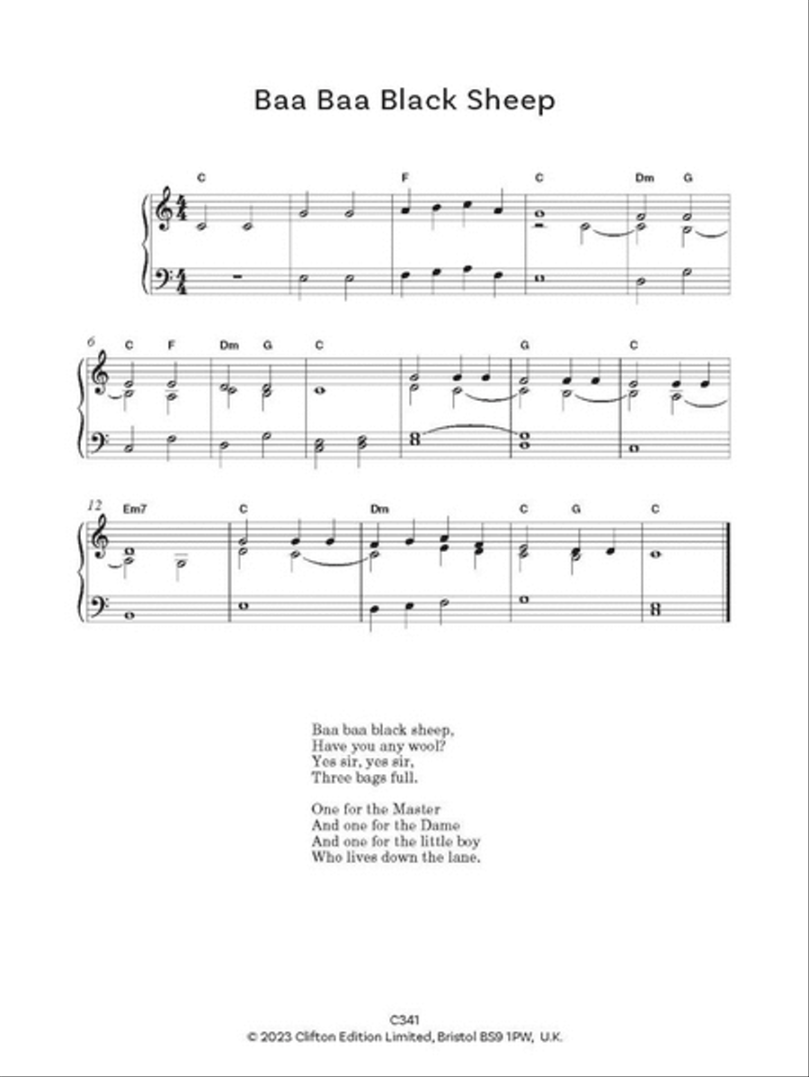 Simplest Nursery Rhymes Piano Solo scores gallery preview page 3