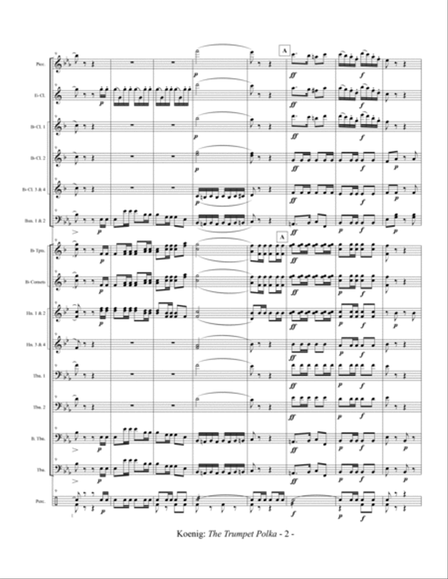 The Trumpet Polka Concert Band scores gallery preview page 5