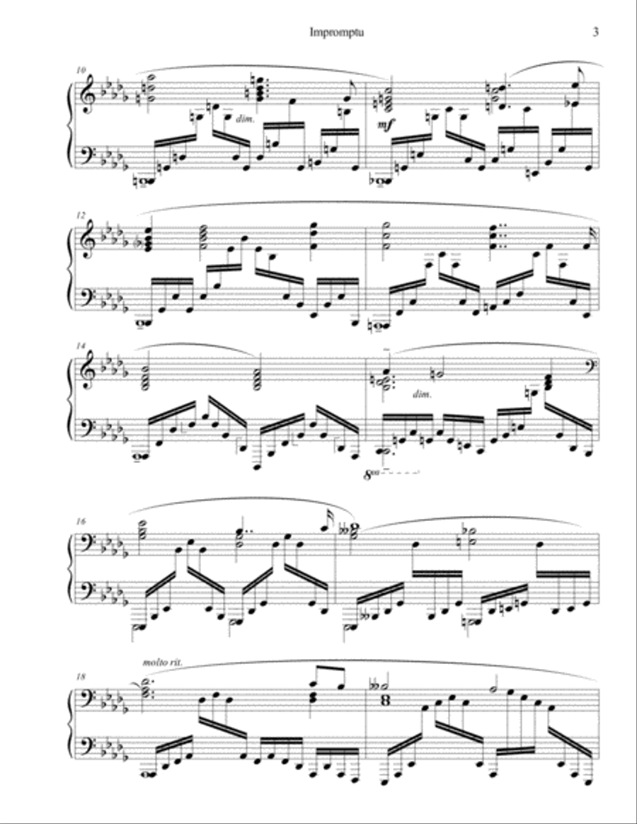 Impromptu for Piano Piano Solo scores gallery preview page 3
