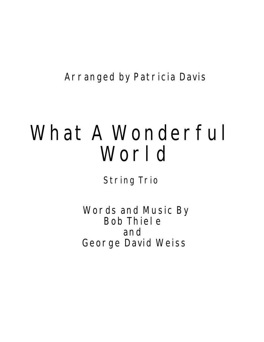 What A Wonderful World String Trio scores gallery preview page 2