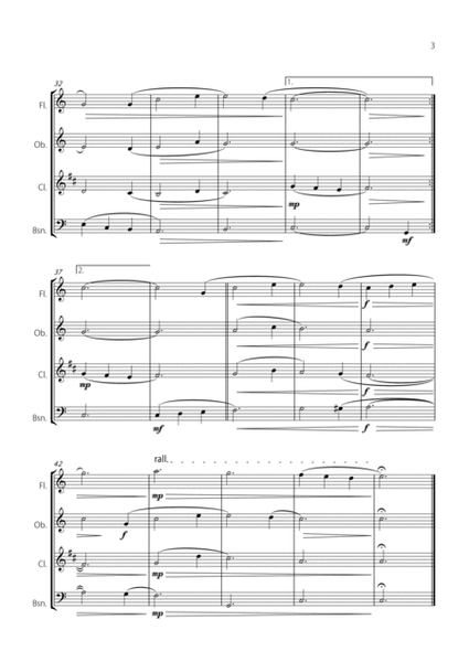"Amazing Grace" (Easy Woodwind Quartet) image number null