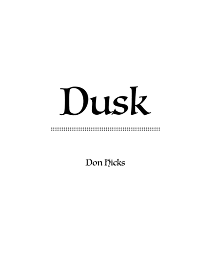 Dusk, a Rock Solo for Violin Small Ensemble scores gallery preview page 1