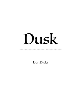 Dusk, a Rock Solo for Violin