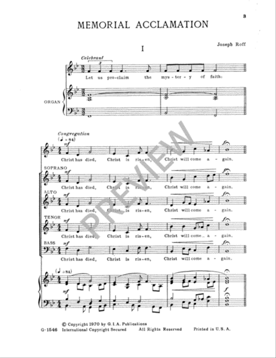 Memorial Acclamations I–IV 4-Part scores gallery preview page 5