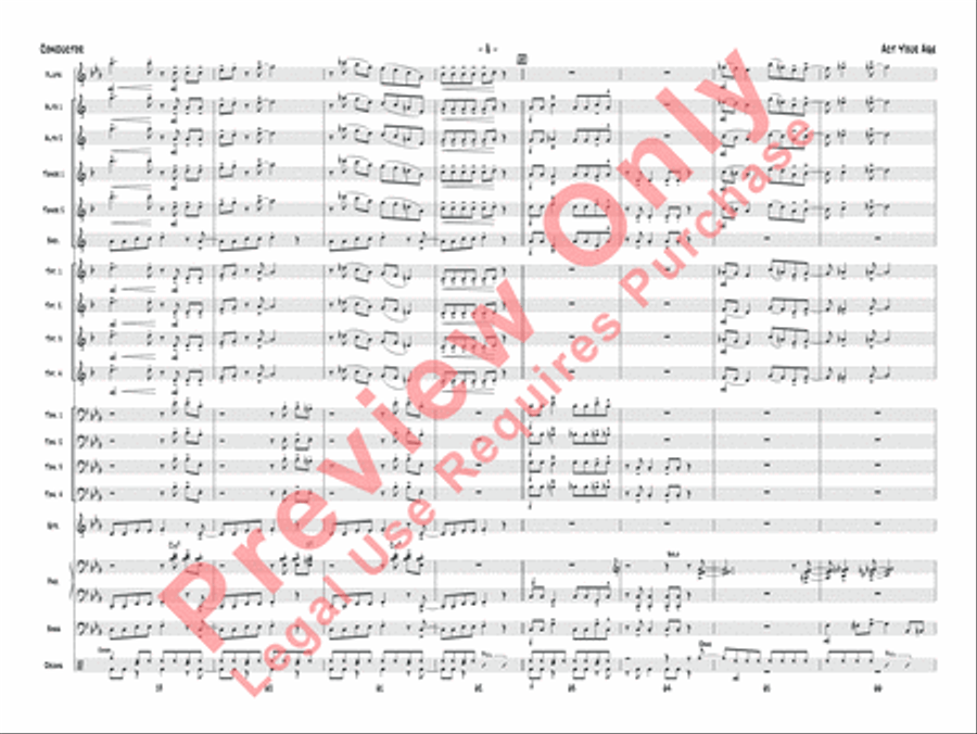 Act Your Age Act Your Age Jazz Ensemble scores gallery preview page 11