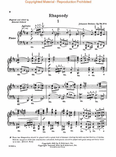 Rhapsody in B Minor, Op. 79, No. 1