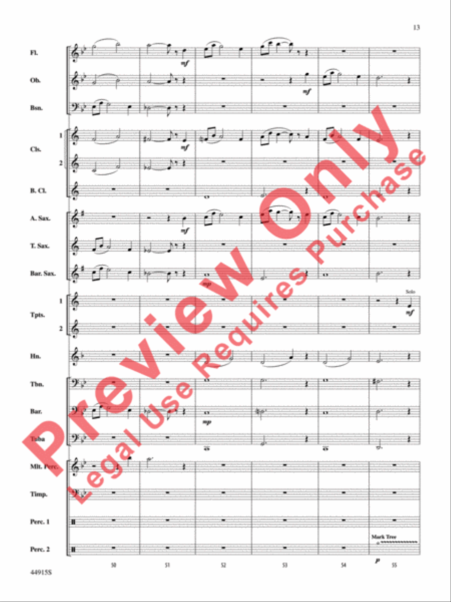 Transylvanian Lullaby Concert Band scores gallery preview page 14