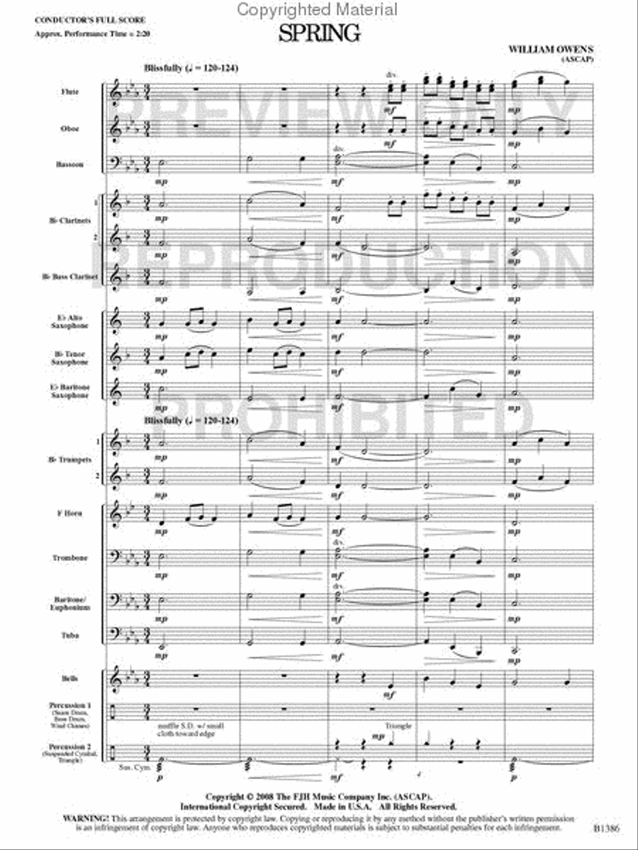 Spring Concert Band scores gallery preview page 2