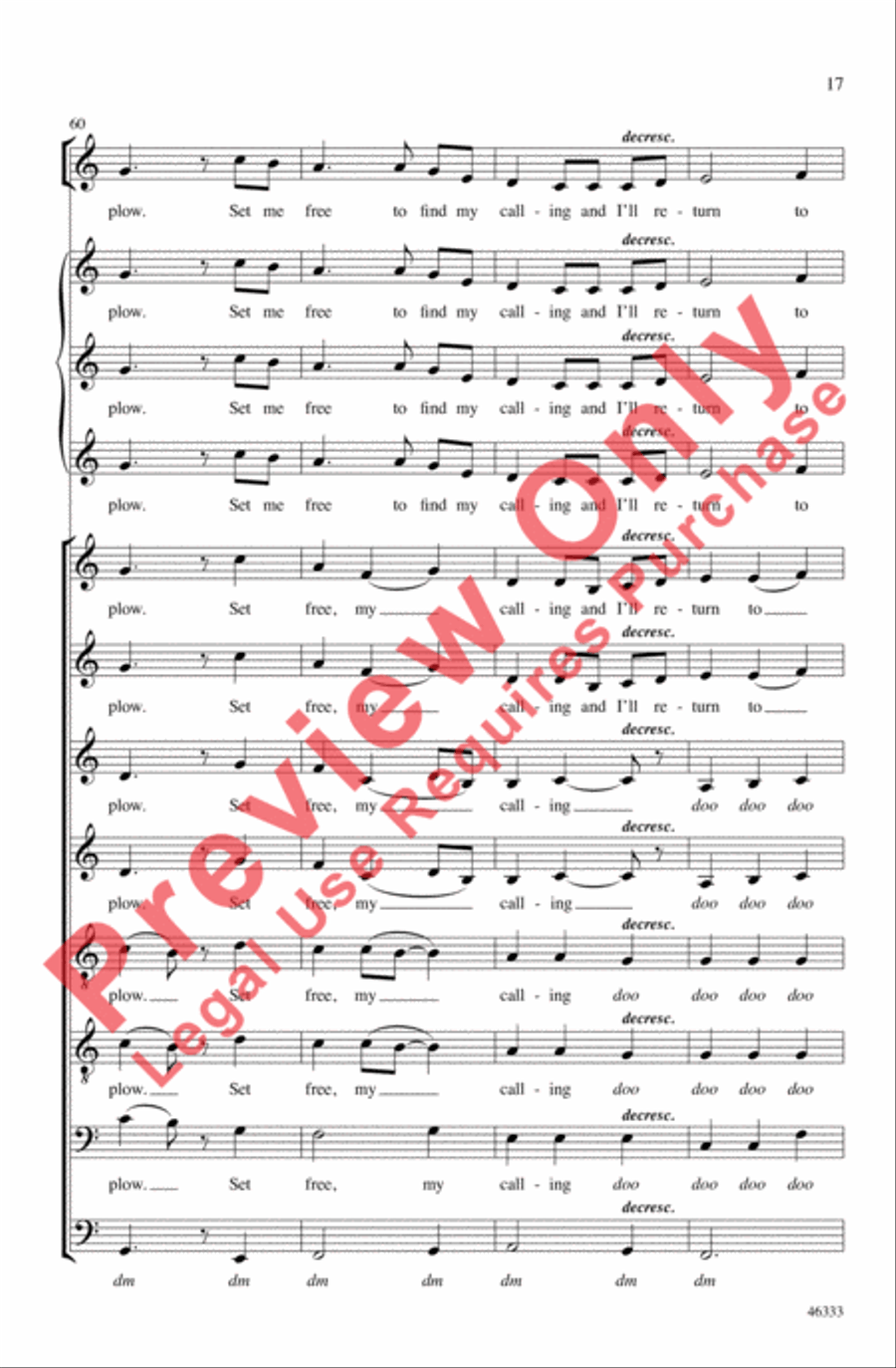 Homeward Bound 4-Part scores gallery preview page 17