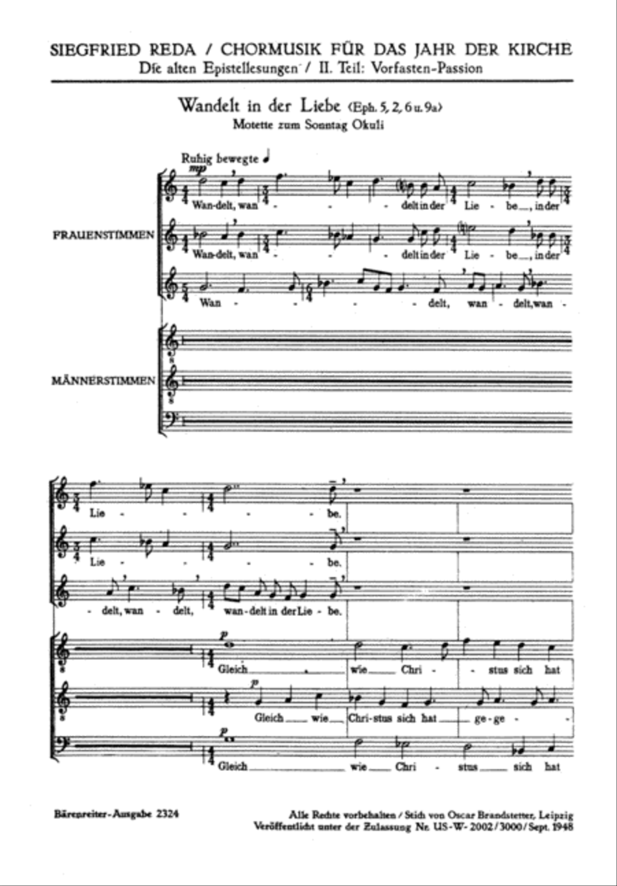 Wandelt in der Liebe Mixed Choir scores gallery preview page 2