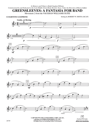 Greensleeves: A Fantasia for Band: E-flat Baritone Saxophone