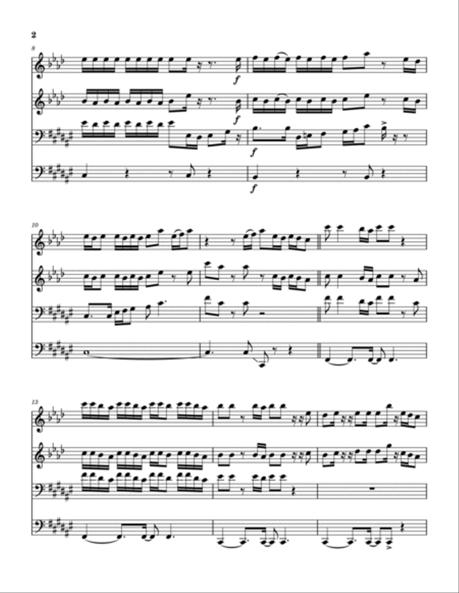 Fancy Like Christmas Brass Quartet scores gallery preview page 3