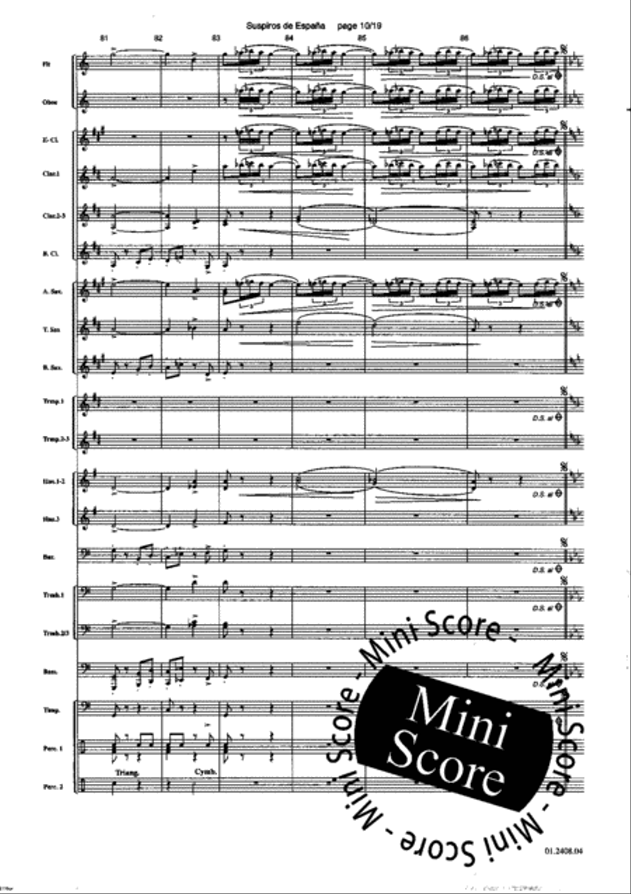 Suspiros de Espana Concert Band scores gallery preview page 14