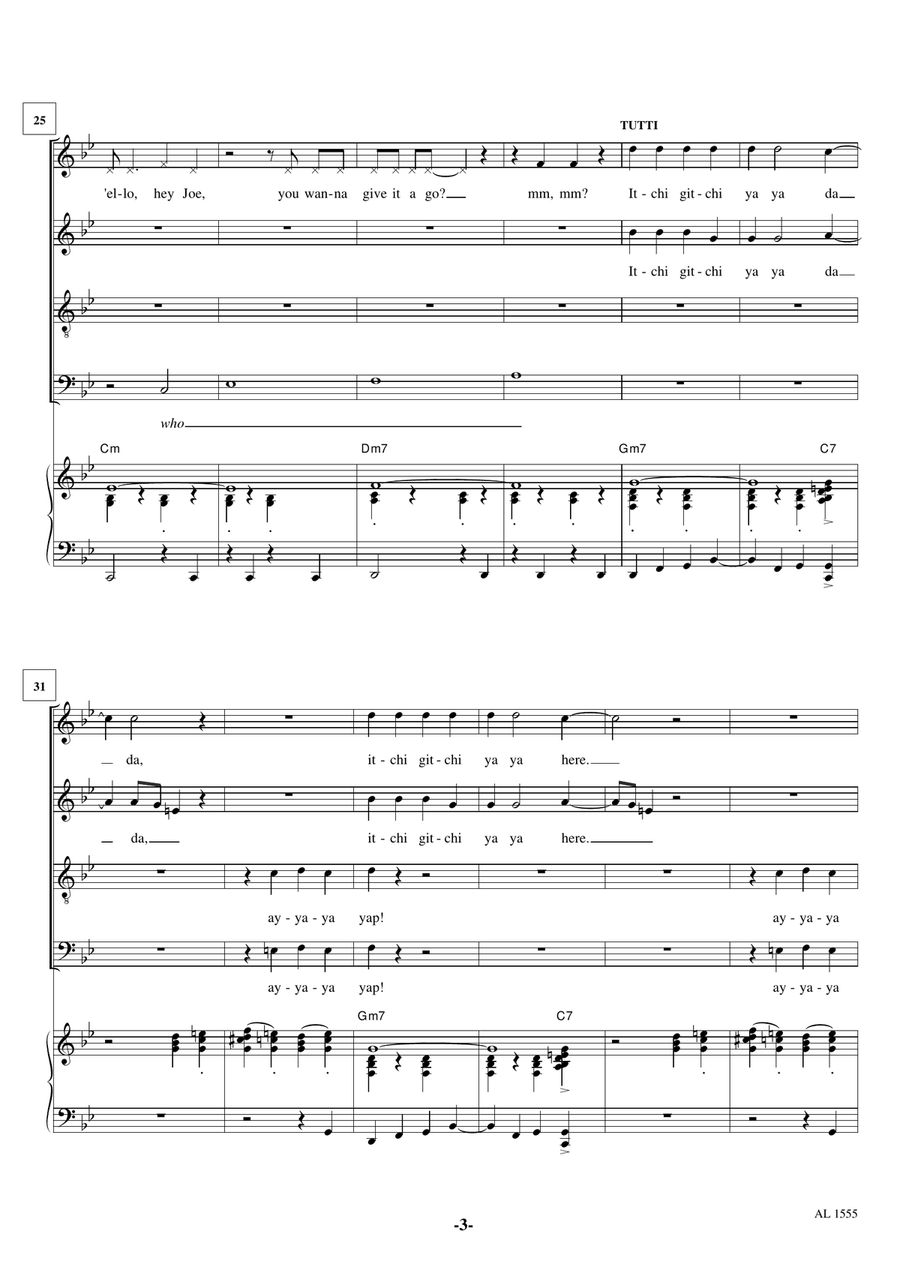 Voulez Vous Coucher Avec Moi Ce Soir 4-Part scores gallery preview page 3