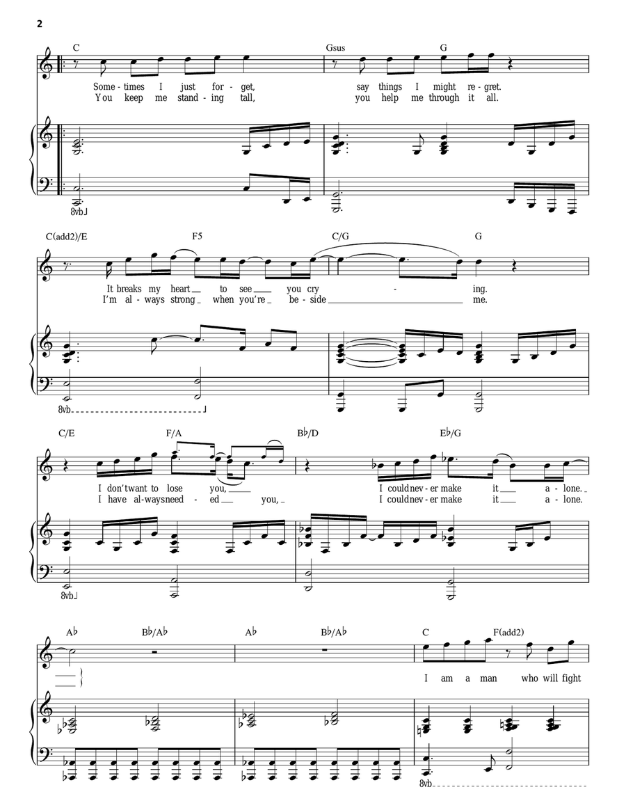 Glory Of Love Glory Of Love Piano, Vocal scores gallery preview page 2