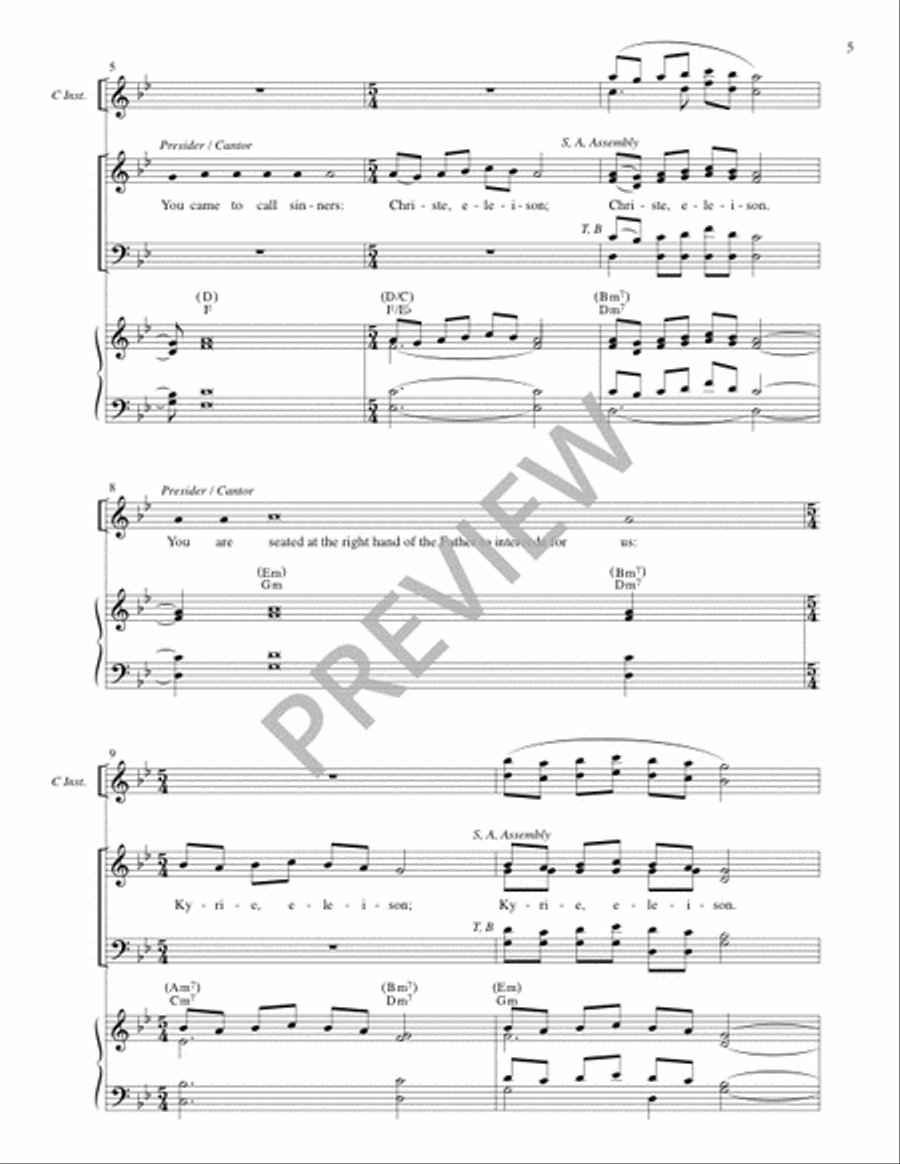 Mass of Creation (Full Score) 4-Part scores gallery preview page 6