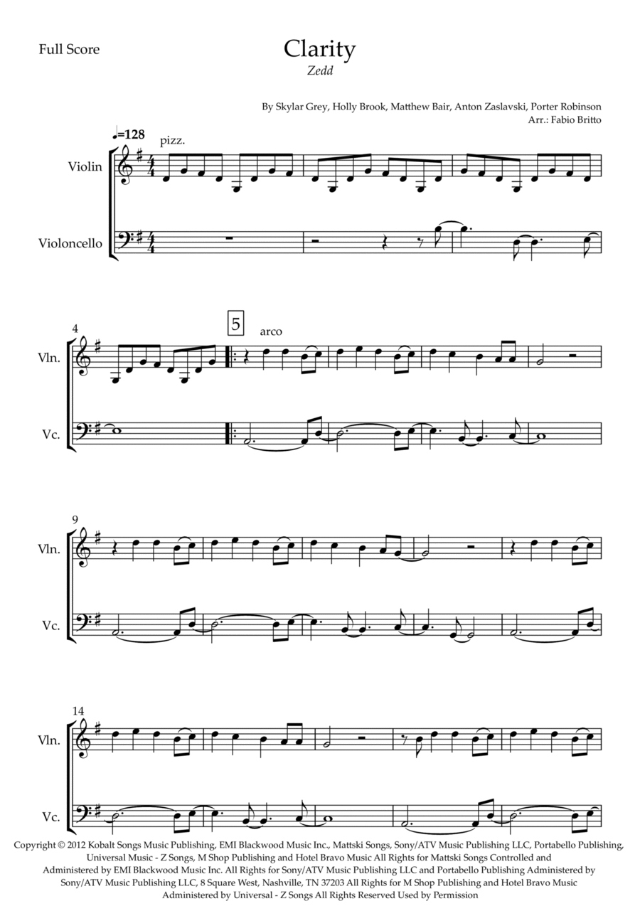 Clarity Clarity String Duet scores gallery preview page 1