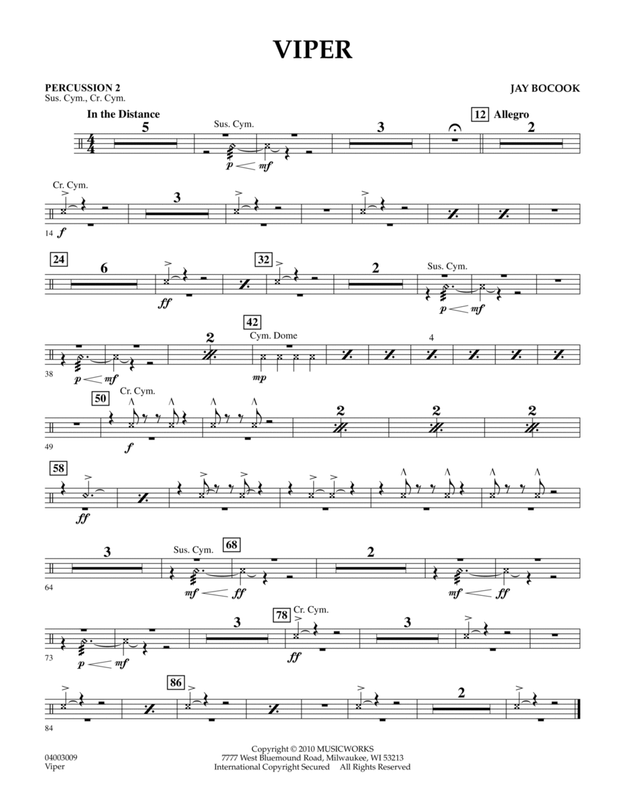 Viper - Percussion 2 Viper - Percussion 2 Concert Band scores gallery preview page 1