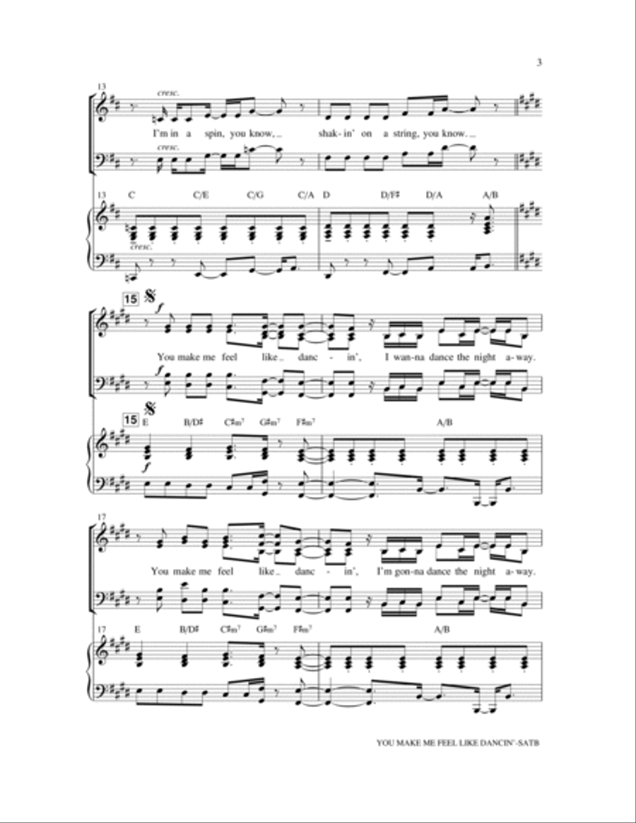 You Make Me Feel Like Dancing 4-Part scores gallery preview page 3