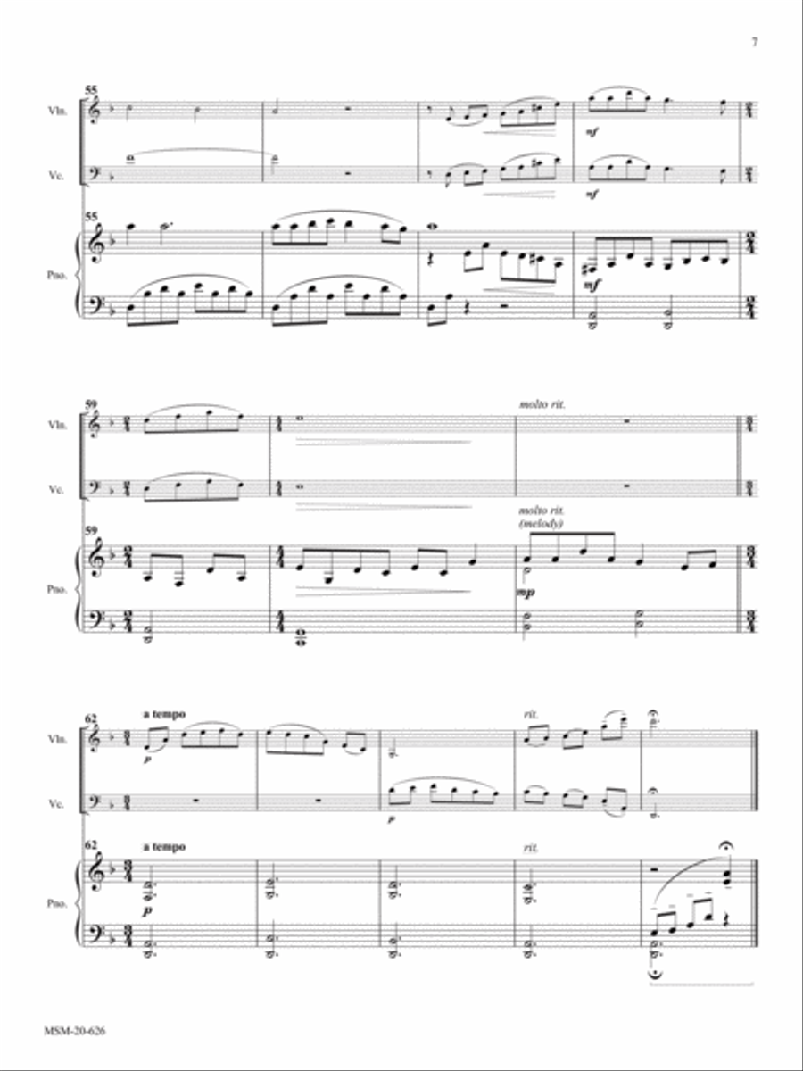 Let All Mortal Flesh Keep Silence Piano Trio scores gallery preview page 5