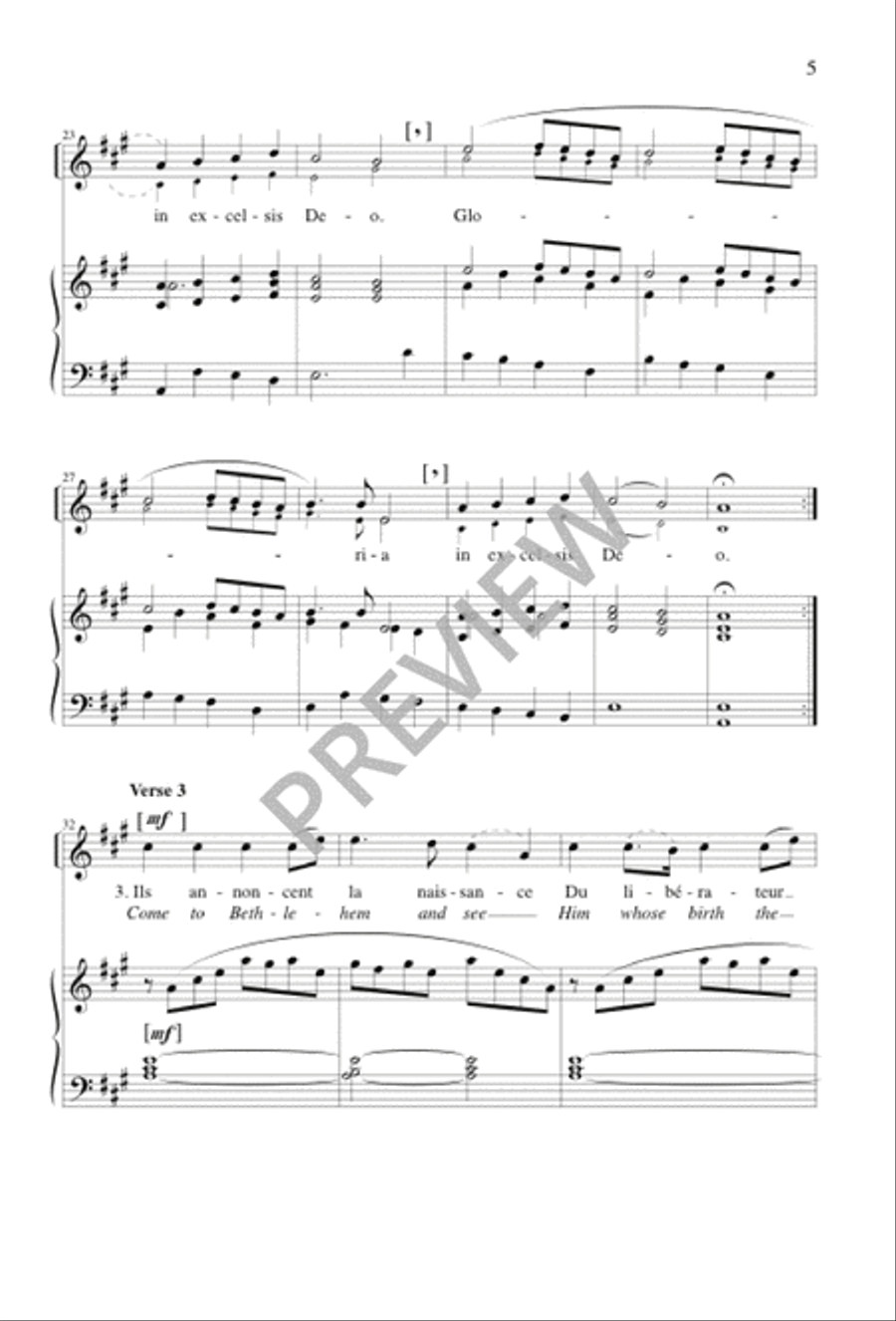 Noël D’Enfants Noël D’Enfants Unison Choir scores gallery preview page 5