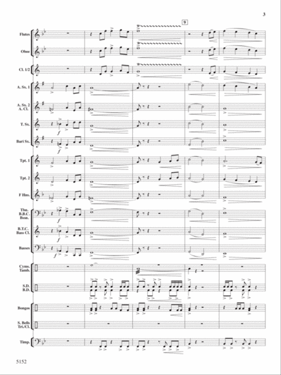 Aztec Celebration Concert Band scores gallery preview page 3