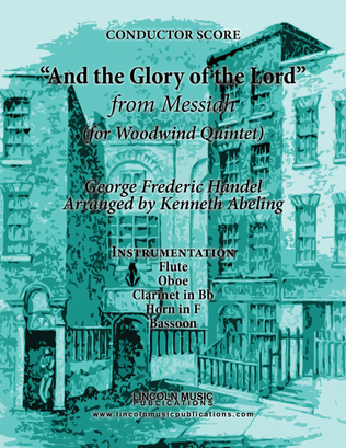 Book cover for Handel - And the Glory of the Lord from Messiah (for Woodwind Quintet)