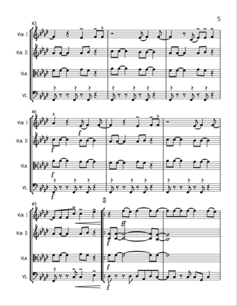 Happy String Quartet scores gallery preview page 5