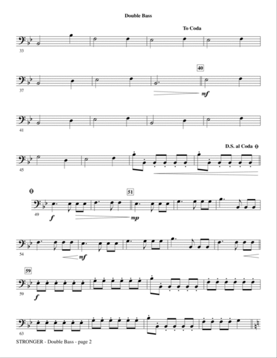 Stronger - Double Bass Choir scores gallery preview page 2