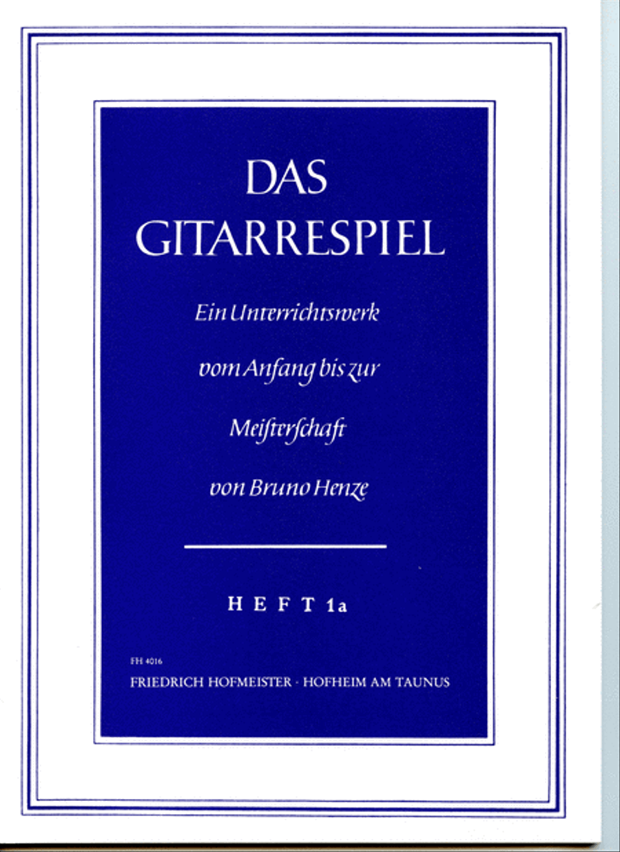 Das Gitarrespiel. Ein Unterrichtswerk vom Anfang bis zur Meisterschaft Guitar scores gallery preview page 1