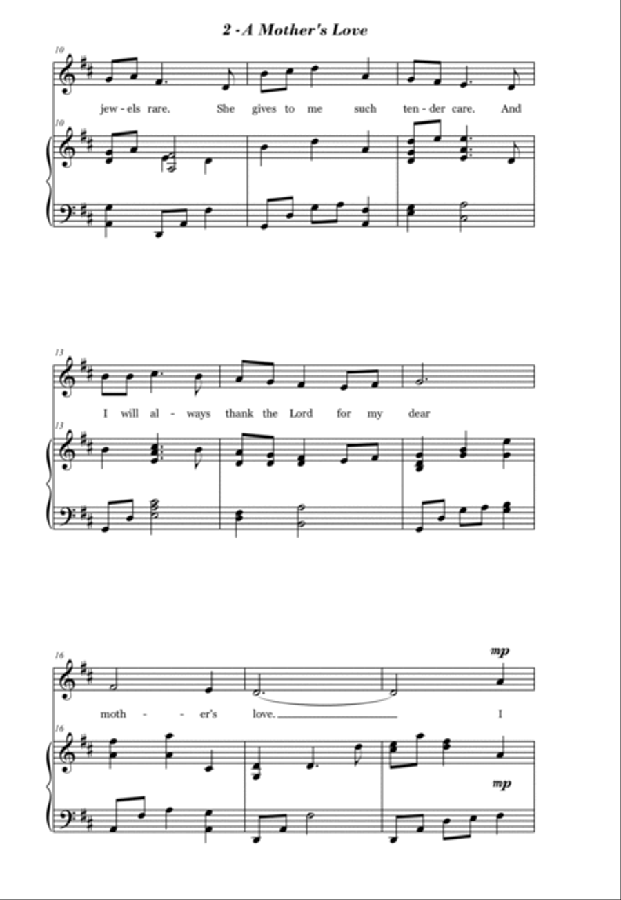 A Mother's Love 2-Part scores gallery preview page 2