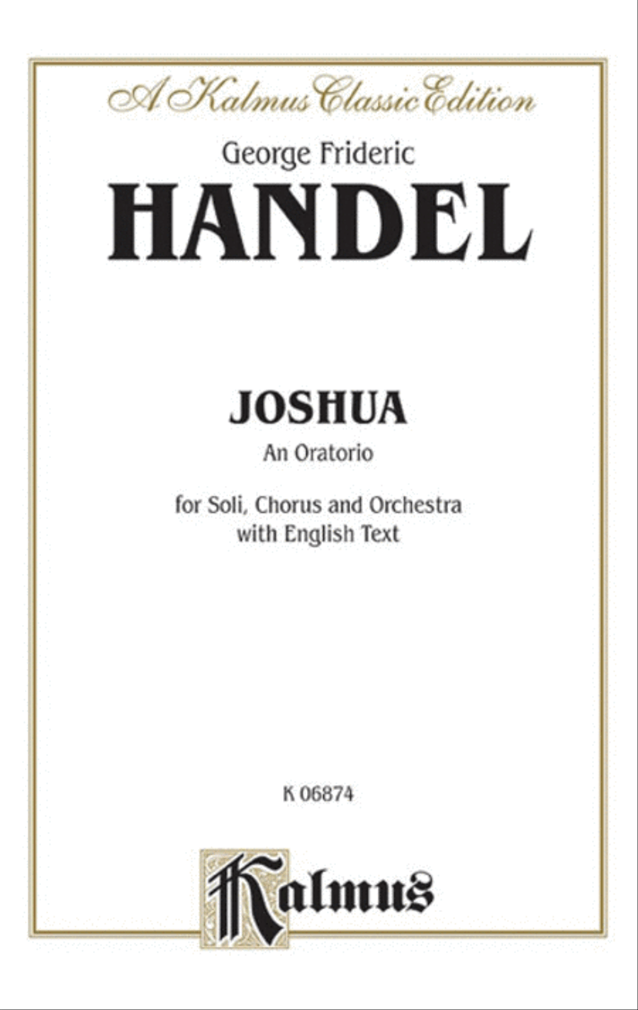 Joshua (1748) 4-Part scores gallery preview page 1