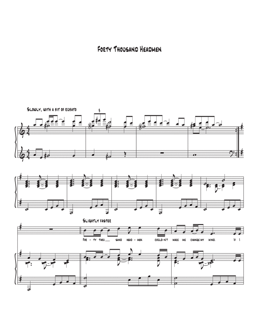 Forty Thousand Headmen Voice scores gallery preview page 1