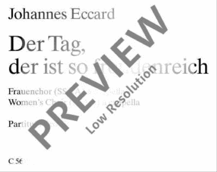 Der Tag, der ist so freudenreich SSAA scores gallery preview page 2