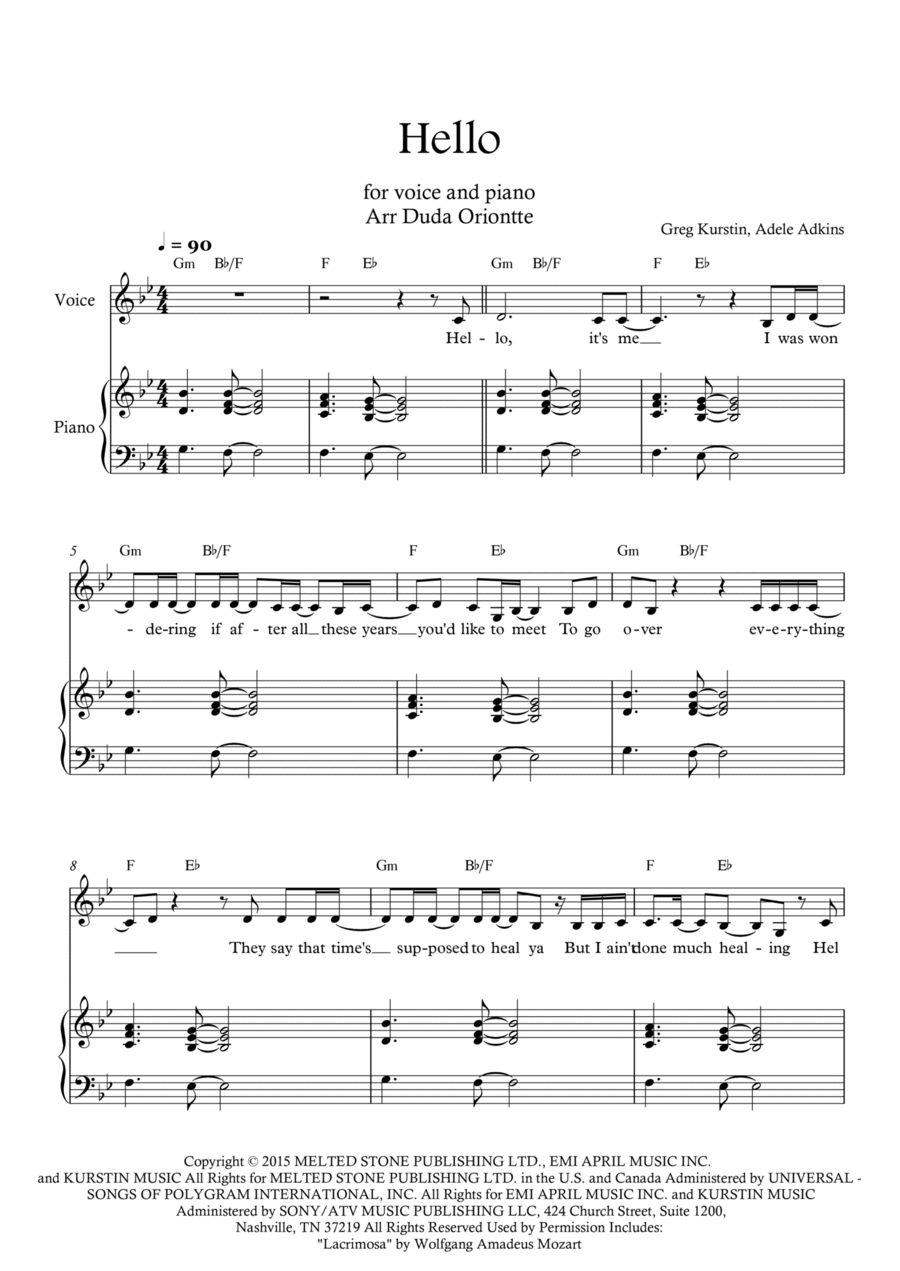 Hello Voice scores gallery preview page 1