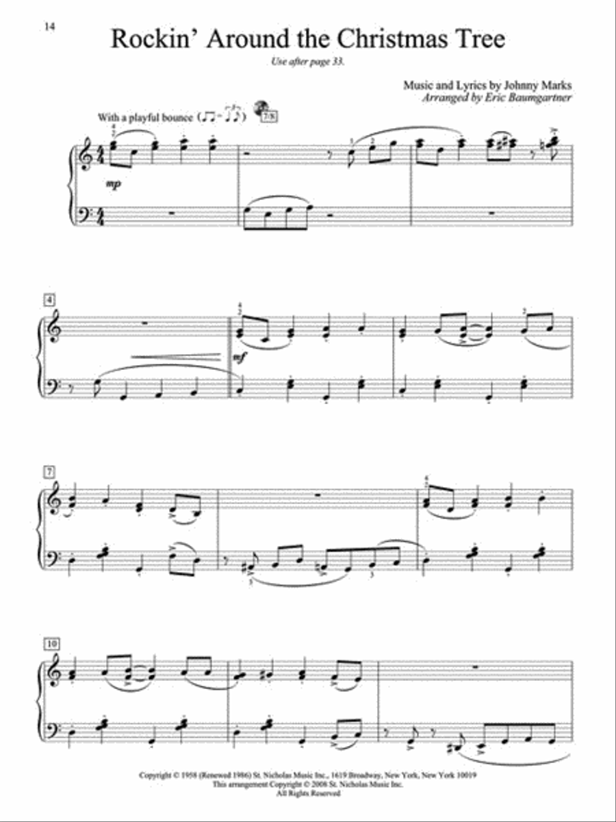 Christmas Piano Solos – Fourth Grade (Book Only) Piano Solo scores gallery preview page 4