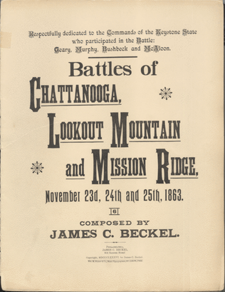 Battles of Chattanooga, Lookout Mountain and Mission Ridge