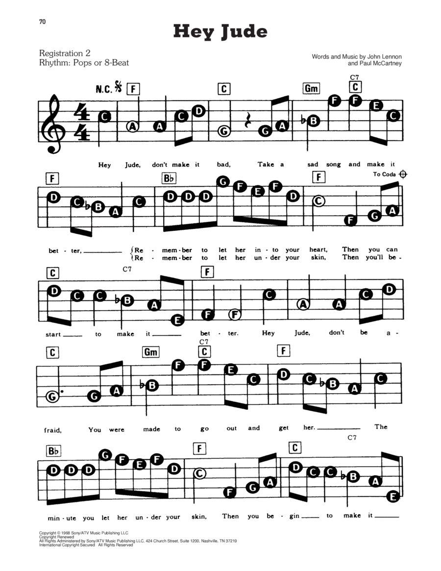 Hey Jude Voice scores gallery preview page 1