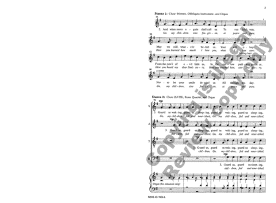 Go, My Children, with My Blessing God, Who Made the Earth and Heaven (Choral Score) 4-Part scores gallery preview page 3