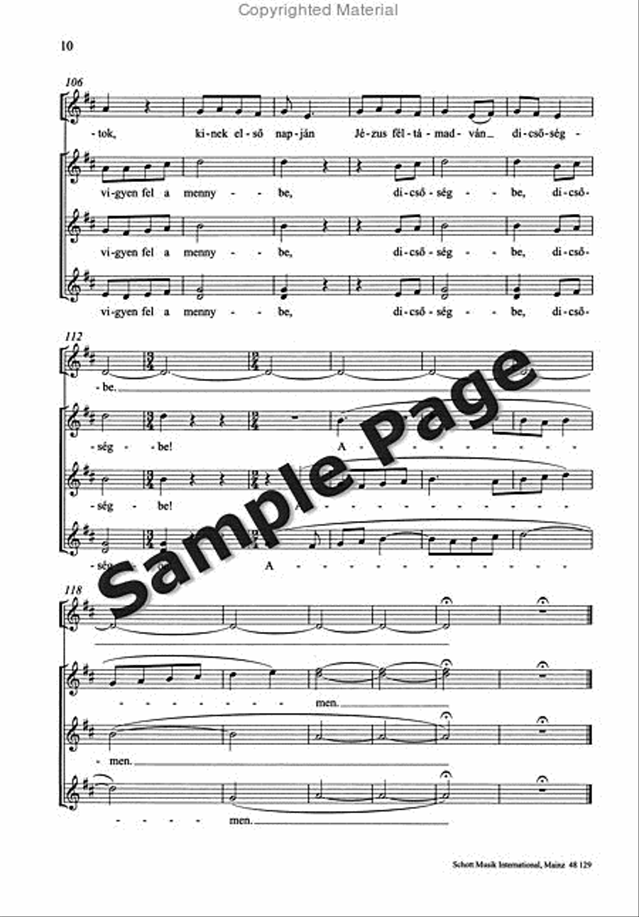 Husvet (Easter) Choir scores gallery preview page 11