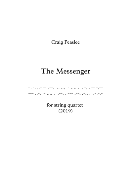 The Messenger for String Quartet (Full Score and Parts) image number null
