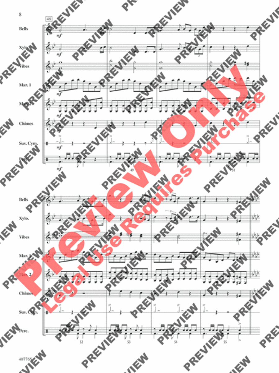 Star Wars Medley Star Wars Medley Percussion Ensemble scores gallery preview page 25