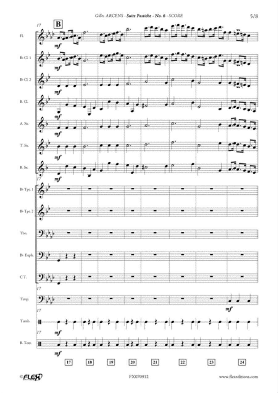 Suite Pastiche: No. 6 Concert Band scores gallery preview page 5