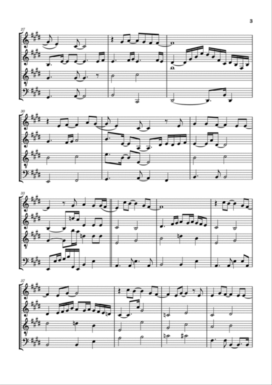 He Knows My Name Woodwind Quartet scores gallery preview page 4