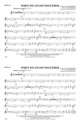 When We Stand Together: 1st F Horn
