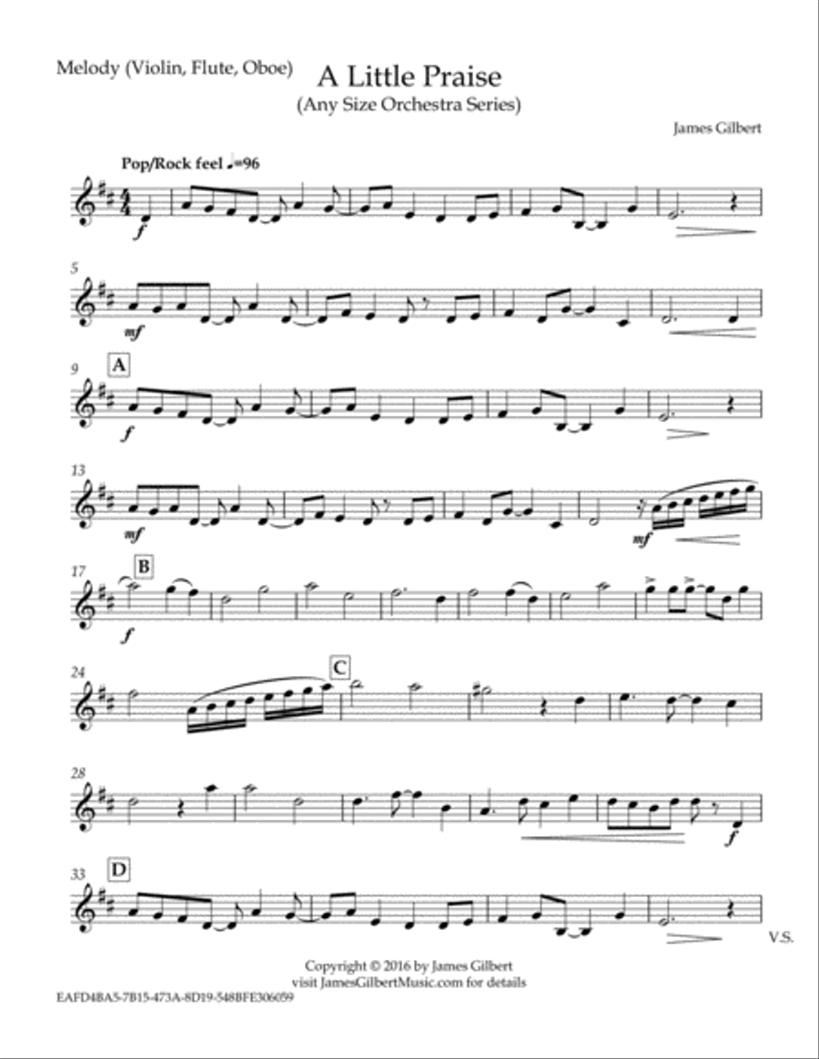 A Little Praise Full Orchestra scores gallery preview page 2