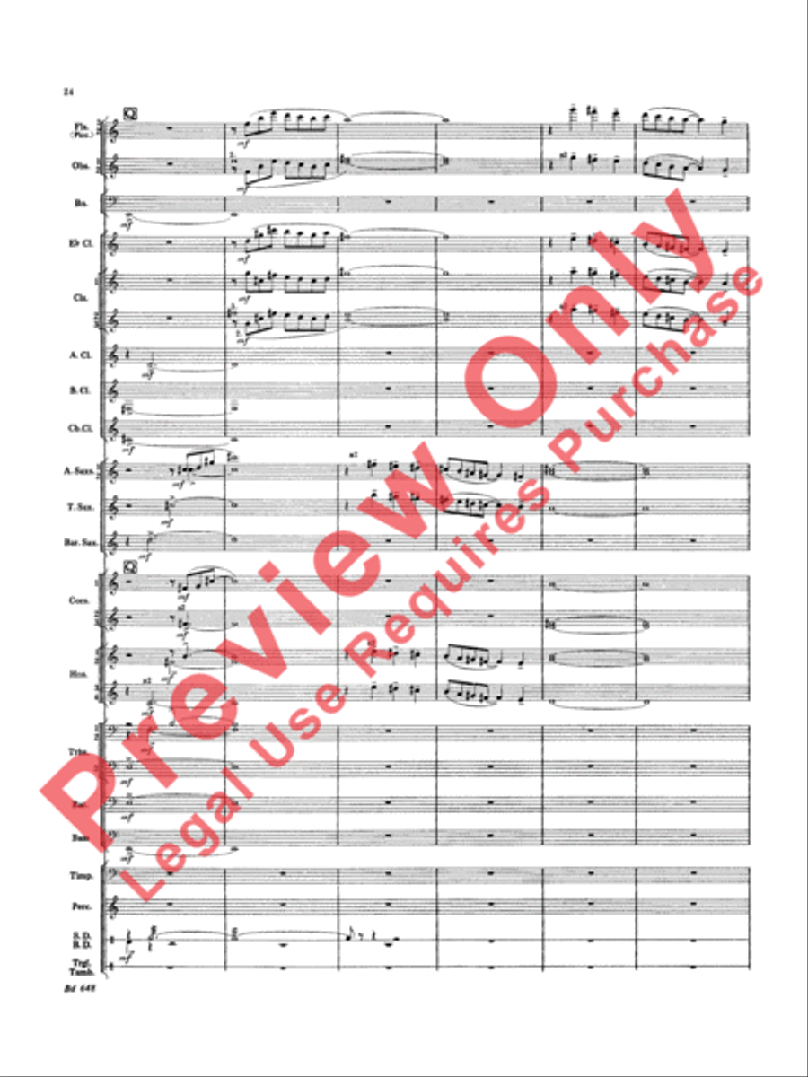Overture Jubiloso Concert Band scores gallery preview page 27