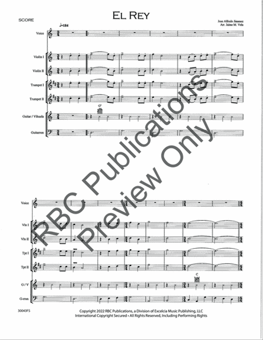 El Rey (Score) Voice scores gallery preview page 3